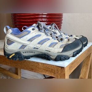MERRELL Hiking Shoes Moab 2 Ventilator Blue Gray White Women’s Size 9 EU 40